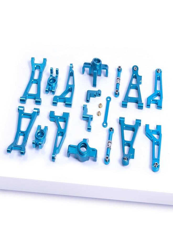 Oisunt Metal Aluminium Spare Part Set for 1/16 Hyper Go/HAIBOXING/BEZGAR/DEERC/Jetwood RC Car Upgrades, Alloy Replacement Accessory Kit (Blue) - Image 1